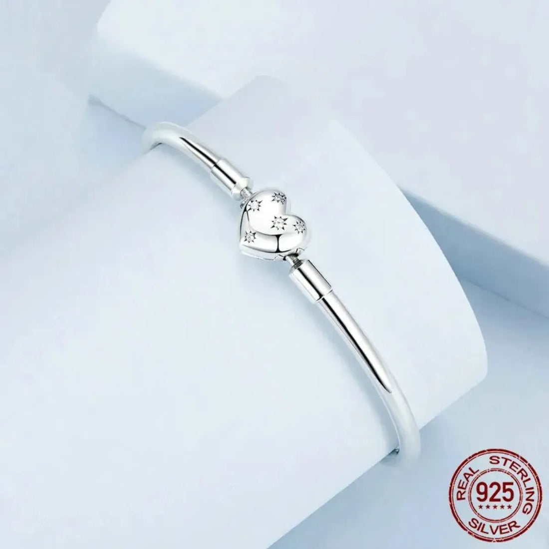 Coração do Oceano - Pulseira de Luxo em Prata Esterlina 925 com Design Sofisticado