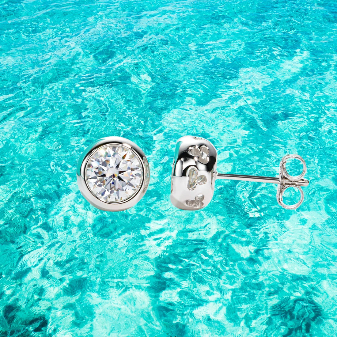 Eclat Marbella - Conjunto de Brincos e Colar em Moissanite e Ouro 18K