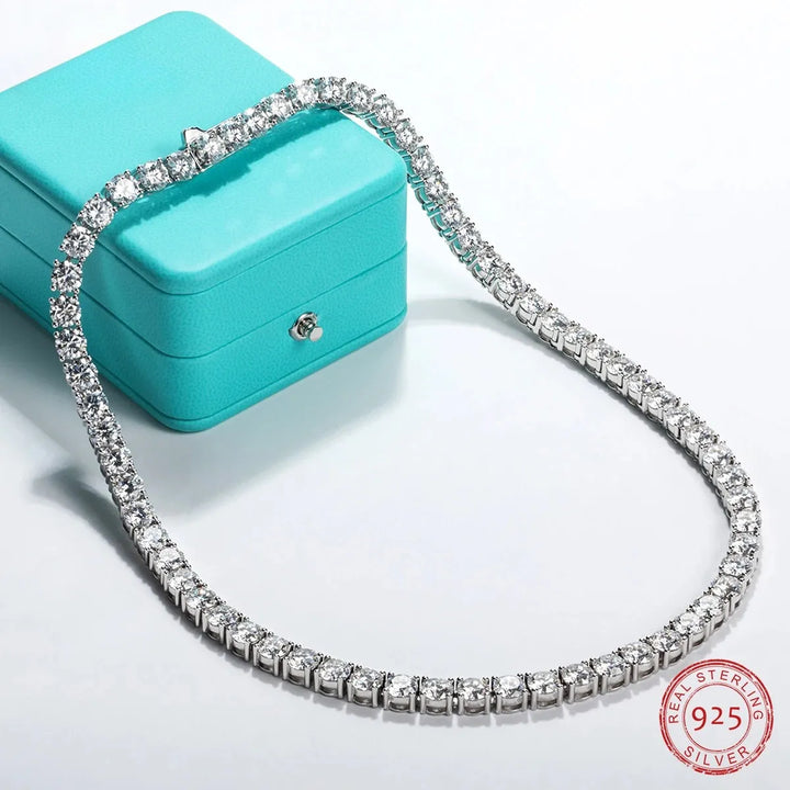 Cascata de Brilho - Colar de Luxo Moissanite com Design Sofisticado