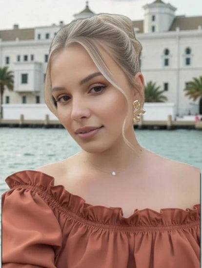 Colar Joia de Luxo em Prata 925 com Pérola e Zircônia