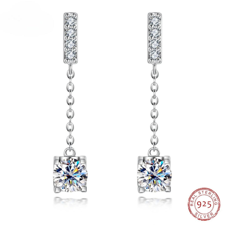 Lumière Éternelle Marbella - Brincos de Moissanite Elegância Atemporal em Prata 925