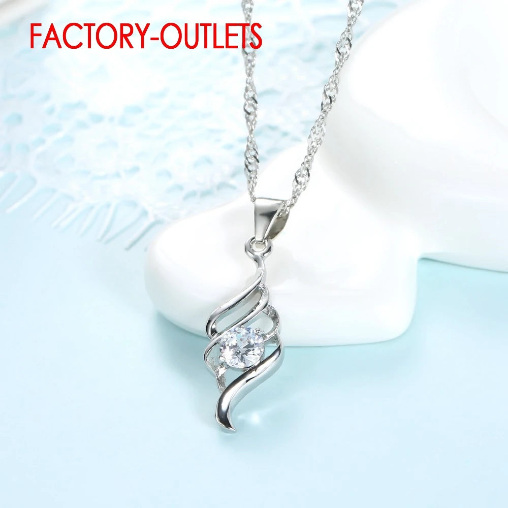 Nova chegada genuína 925 prata esterlina conjuntos de jóias de noiva estilo romântico cz zircônia cúbica feminino meninas aniversário de noivado