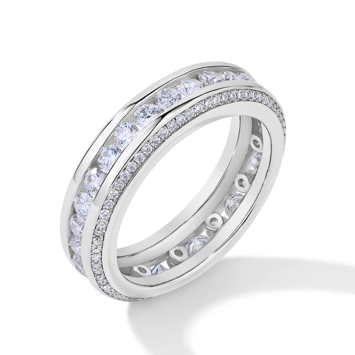 Mintybox s925 prata esterlina moissanite anel d vvs1 laboratório cultivado diamante 1.68ctw anéis de noivado para mulher casamento banda presente