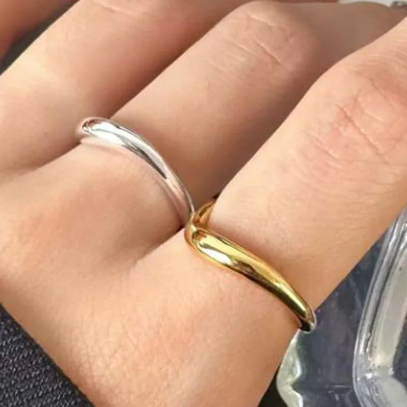 925 prata esterlina linha simples anéis ajustáveis para mulheres noivado casamento presente dos namorados jóias de luxo evitar alergia