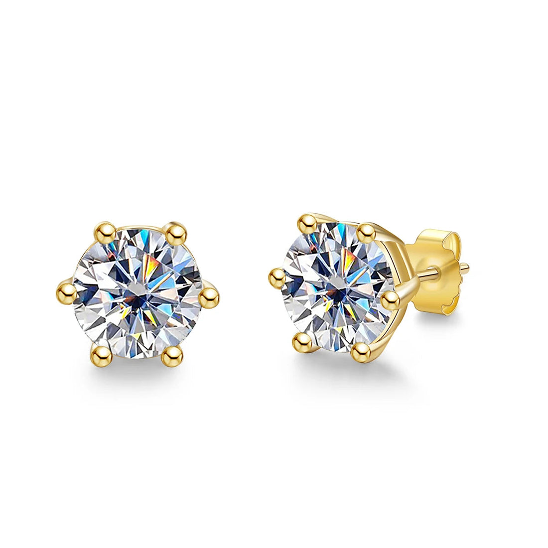 AnuJewel Moissanite Brincos, Jóias Fazendo Suprimentos, Certificado Total de Prata Esterlina 925, 4 2 1ct