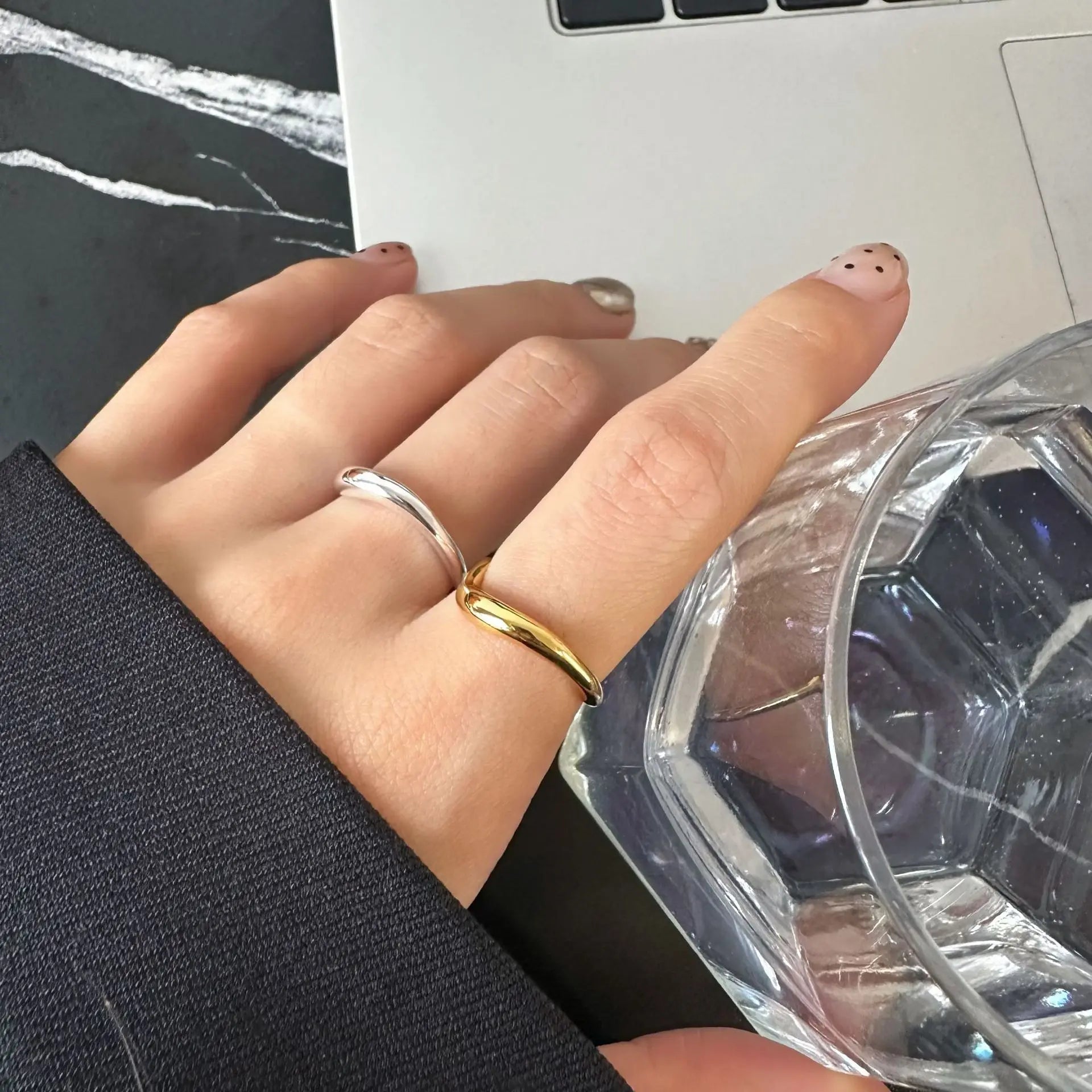 925 prata esterlina linha simples anéis ajustáveis para mulheres noivado casamento presente dos namorados jóias de luxo evitar alergia