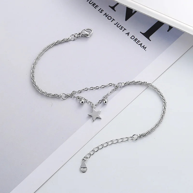 Ventfille 925 prata diamante-cravejado borboleta pulseira feminina moda temperamento flor pulseira ajustável