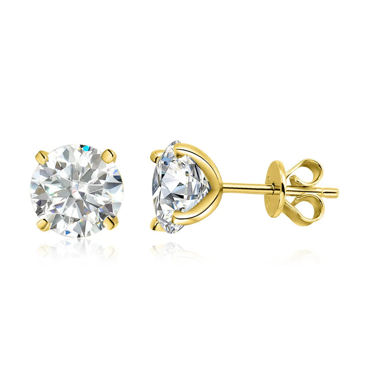 Smyoue 0.2-3ct rosa ouro cor moissanite brincos para mulheres espumante clássico casamento laboratório diamante brinco puro 925 prata