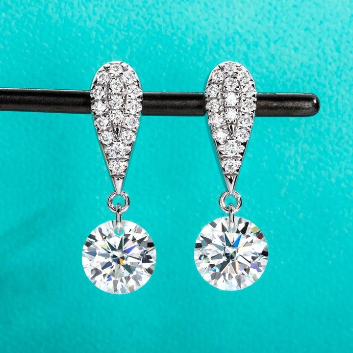 Anujewel 6cttw d cor moissanite brincos 18k banhado a ouro 925 prata esterlina luxuoso brinco feminino presentes atacado
