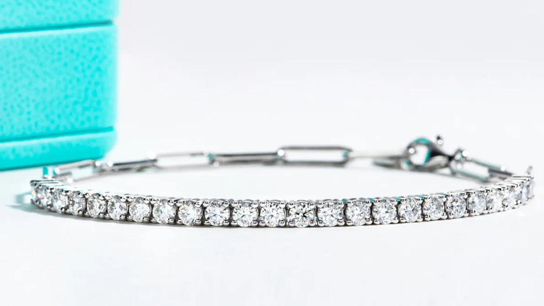 Pulseira de tênis feminina, pulseiras ajustáveis, prata esterlina 925, diamante criado em laboratório, 3mm, 16 + 4cm, à mão