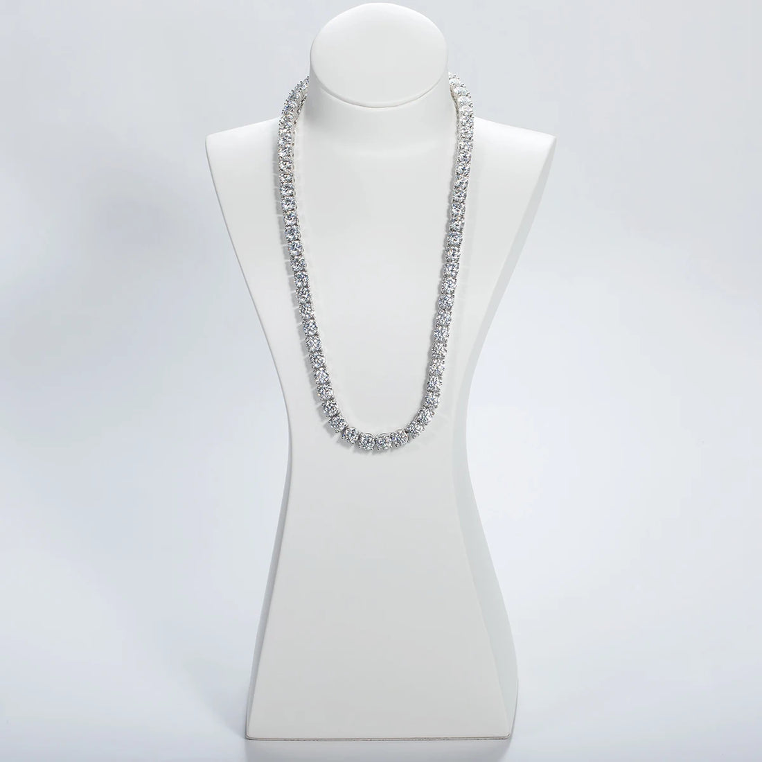 AnuJewe-Moissanite Diamante Tênis Cadeia Colar, 925 Sterling Silver 18K banhado a ouro Neckalces, D Color, 6.5mm, 66cttw, Jóias