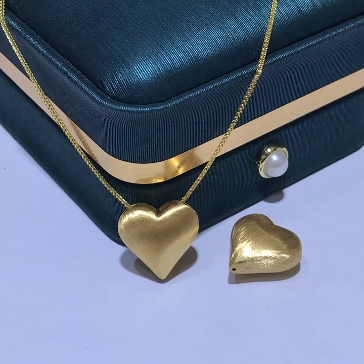 Real 18k ouro em forma de coração pingente para mulher luxo au750 pingente colar jóias finas de alta qualidade presente de banquete