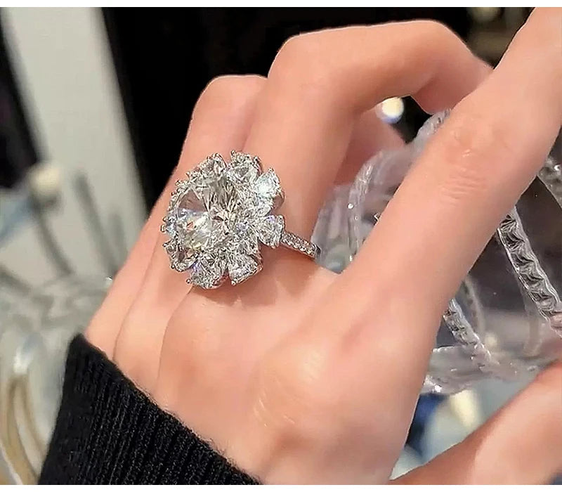 Anel de moissanite So-Bling 5 quilates D cor VVS1 com certificado Gra 925 prata esterlina proposta anel de casamento para joias femininas