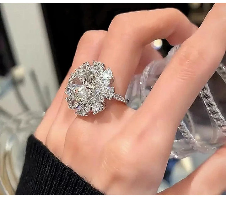 Anel de moissanite So-Bling 5 quilates D cor VVS1 com certificado Gra 925 prata esterlina proposta anel de casamento para joias femininas