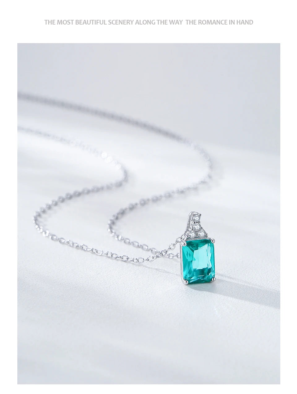 Colar de Luxo em Prata 925 com Zircônia Azul