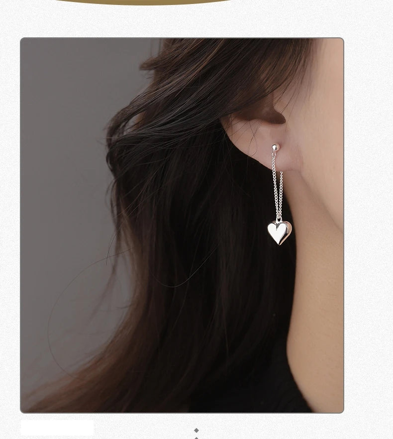 Brincos geométricos em forma de coração para mulheres meninas moda oco coração argola brincos acessórios de joias