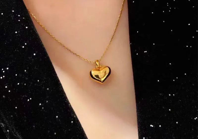 Tiinuo genuíno au750 real 18k ouro colar coração amor pingente presente de aniversário moda presente básico para mulher jóias finas