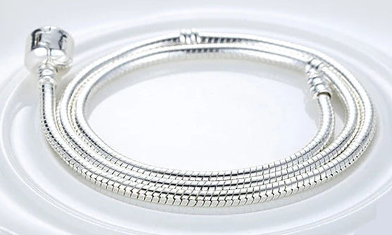 Coração amor 925 sterling silver cobra corrente colar seguro bola fecho contas encantos chocker colar para casamento feminino jóias diy