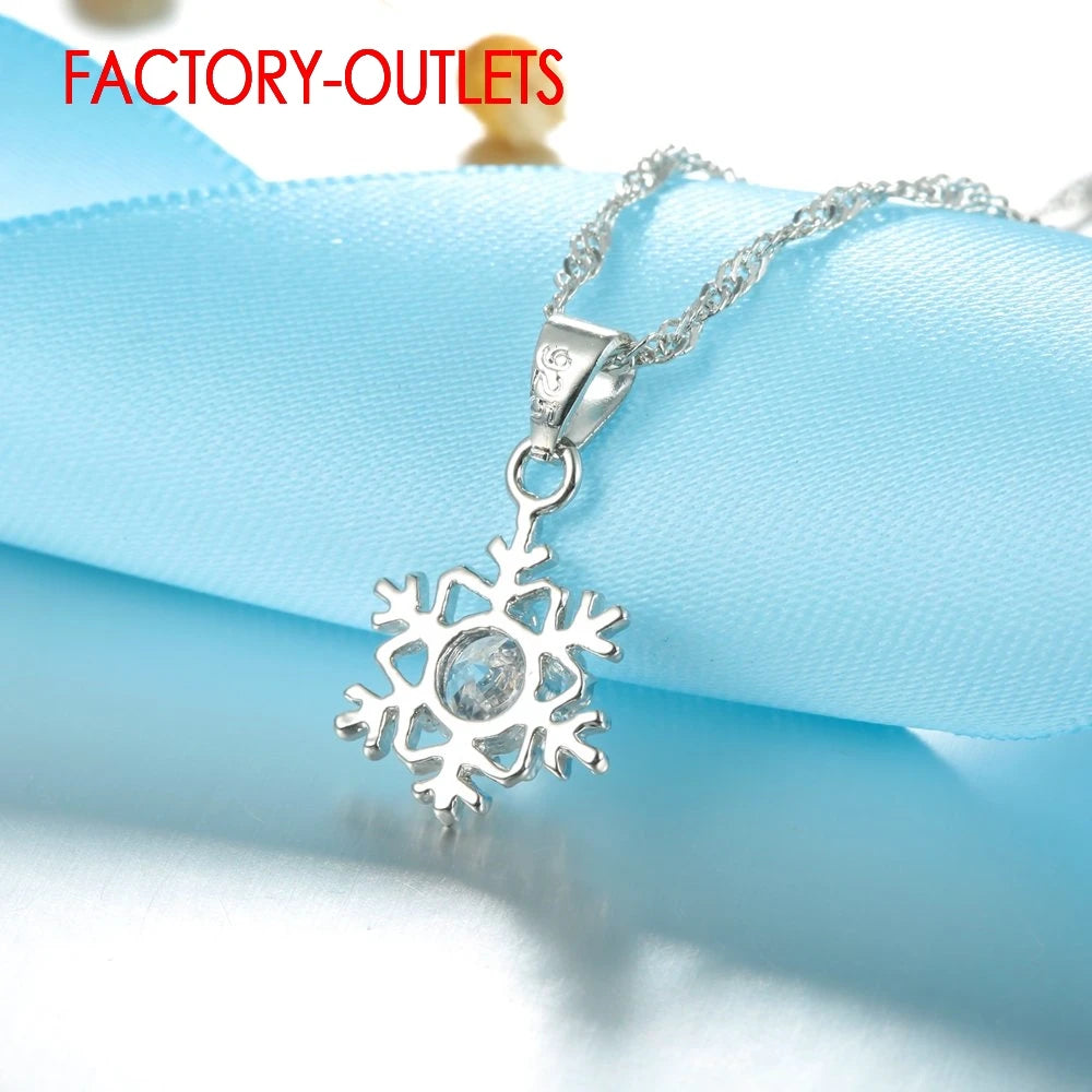 Genuíno 925 prata esterlina conjuntos de jóias de noiva moda jóias forma neve cz zircônia cúbica feminino meninas noivado aniversário