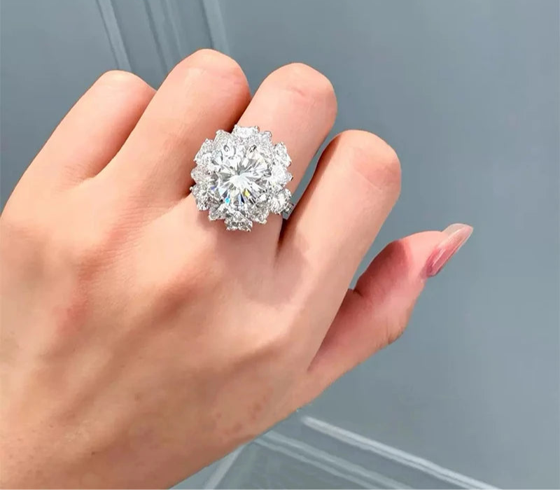 Anel de moissanite So-Bling 5 quilates D cor VVS1 com certificado Gra 925 prata esterlina proposta anel de casamento para joias femininas