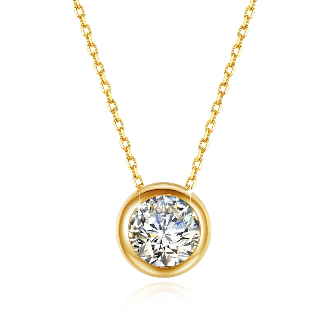 100% real 18k colar de ouro com moisanite 0.5ct d cor vvs1 certificado dubai au750 jóias para presente de casamento feminino atacado