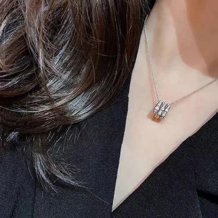 925 prata vento fresco zircão cobra colar na moda coreana design personalizado sentido colar corrente