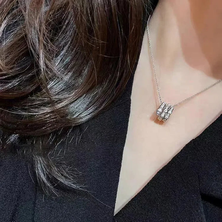 925 prata vento fresco zircão cobra colar na moda coreana design personalizado sentido colar corrente