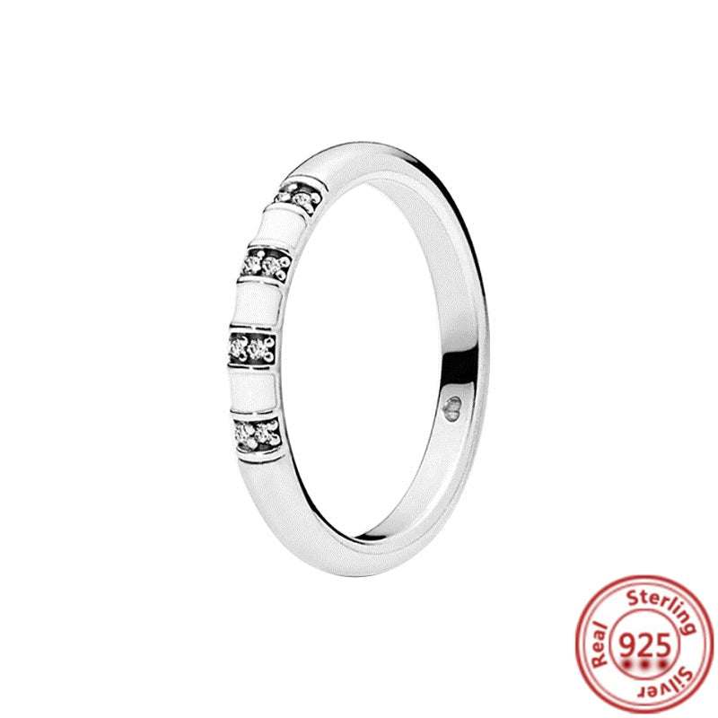Nova venda quente 925 prata esterlina charme círculo anel de ouro apto para jóias femininas originais presentes de festa
