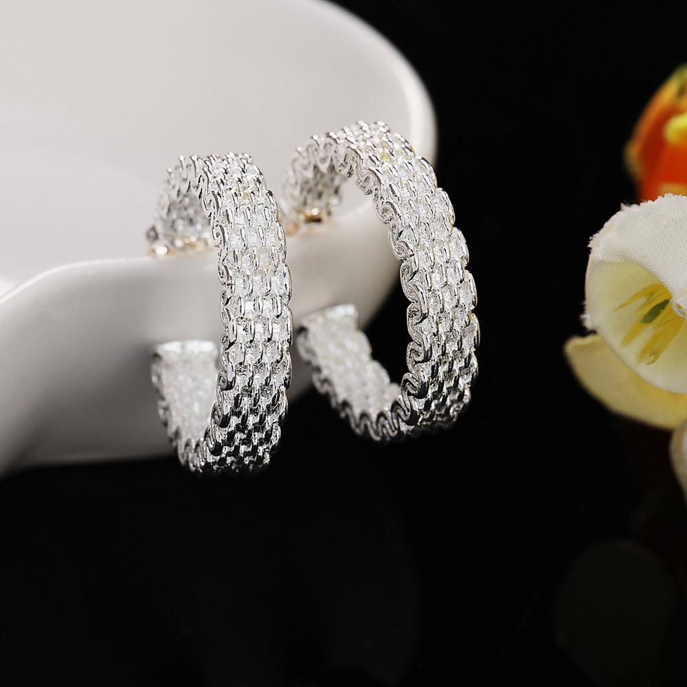 Popular fino 925 prata esterlina encantos brincos para mulheres criatividade presentes de natal rua all-match festa jóias