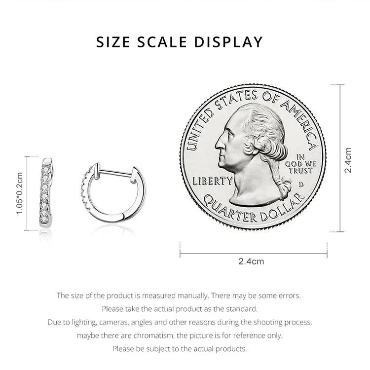 Bamoer 925 prata esterlina zircônia cúbica orelha punhos 18k banhado a ouro cartilagem hoop huggie brincos para mulheres jóias empilháveis