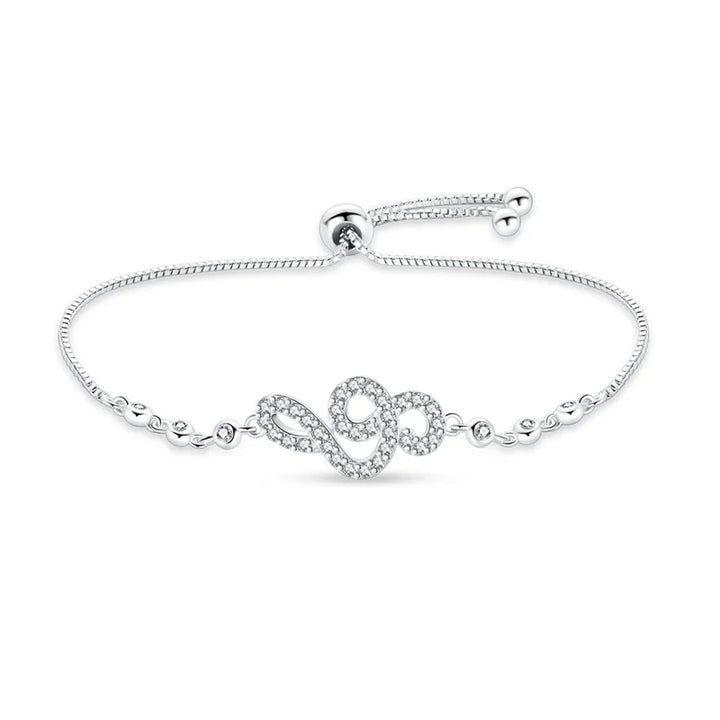 Pulseira original 925 prata símbolo da sorte zircão pulseira jóias de luxo para mulher romântico dia dos namorados jóias presentes