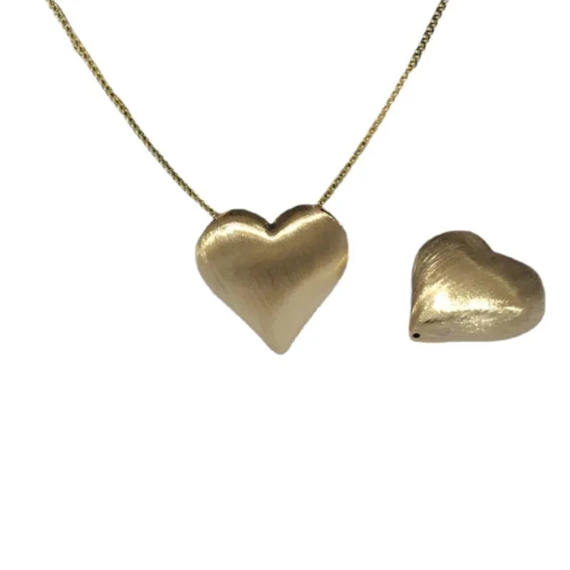 Real 18k ouro em forma de coração pingente para mulher luxo au750 pingente colar jóias finas de alta qualidade presente de banquete