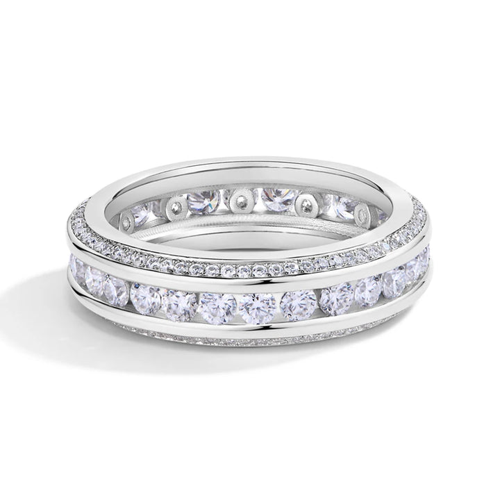 Mintybox s925 prata esterlina moissanite anel d vvs1 laboratório cultivado diamante 1.68ctw anéis de noivado para mulher casamento banda presente