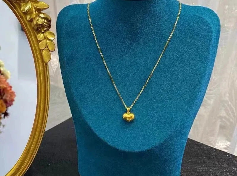 Tiinuo genuíno au750 real 18k ouro colar coração amor pingente presente de aniversário moda presente básico para mulher jóias finas