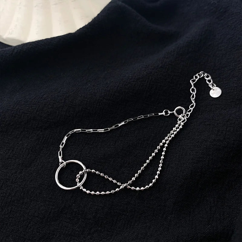 Ventfille 925 prata diamante-cravejado borboleta pulseira feminina moda temperamento flor pulseira ajustável