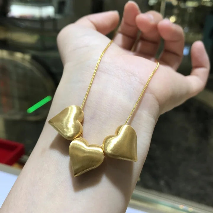 Real 18k ouro em forma de coração pingente para mulher luxo au750 pingente colar jóias finas de alta qualidade presente de banquete