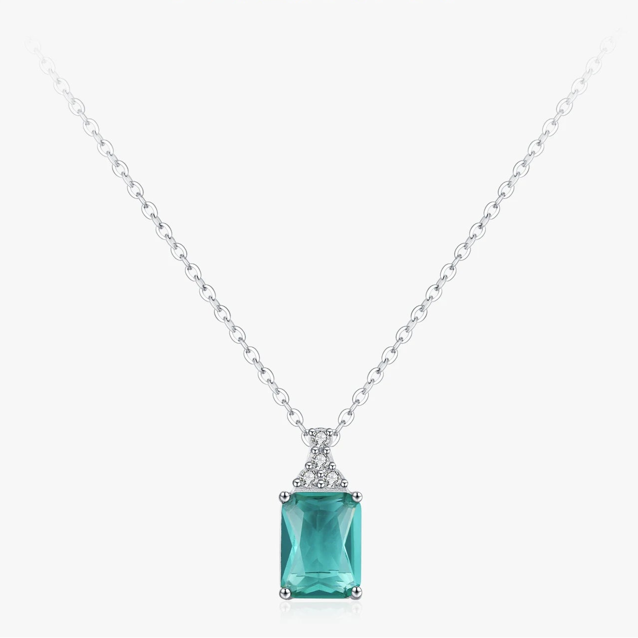 Colar de Luxo em Prata 925 com Zircônia Azul