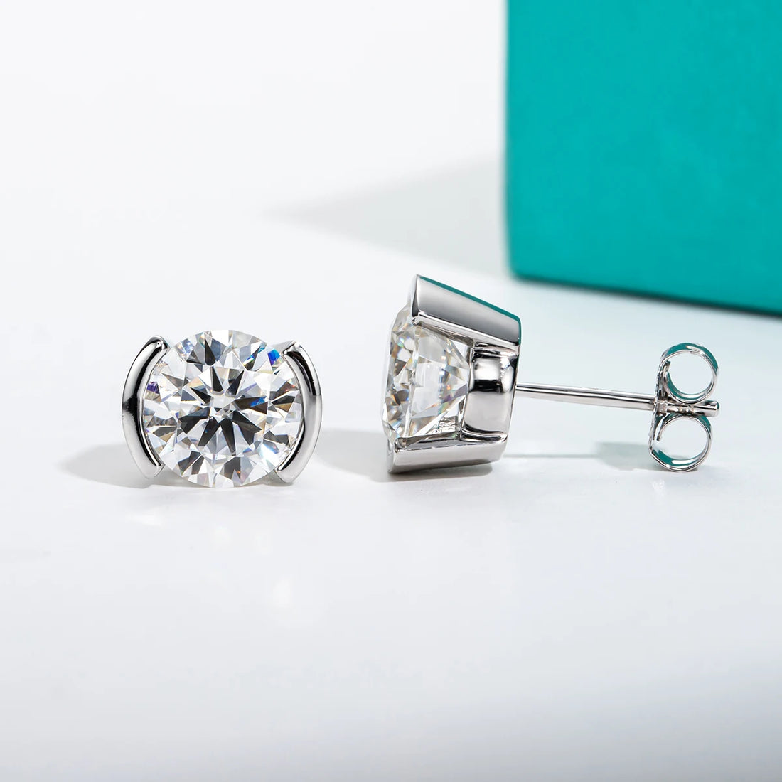 AnuJewel Oval Shape Moissanite Stud Earrings 925 Sterling Silver 18k banhado a ouro Jóias com GRA, 1ct 2ct D Color, Atacado