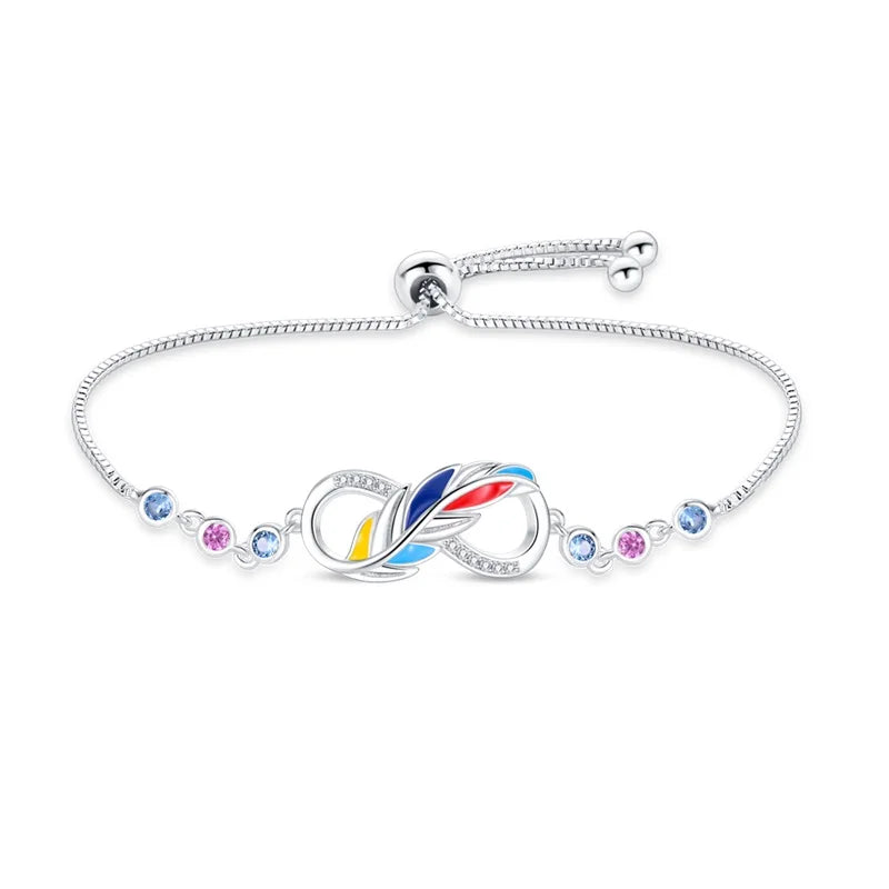 Pulseira original 925 prata símbolo da sorte zircão pulseira jóias de luxo para mulher romântico dia dos namorados jóias presentes