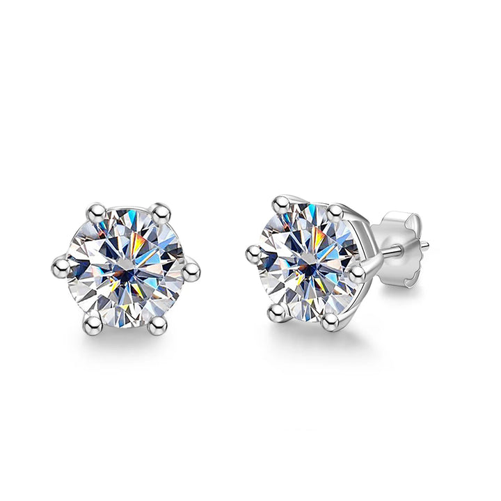 AnuJewel Moissanite Brincos, Jóias Fazendo Suprimentos, Certificado Total de Prata Esterlina 925, 4 2 1ct