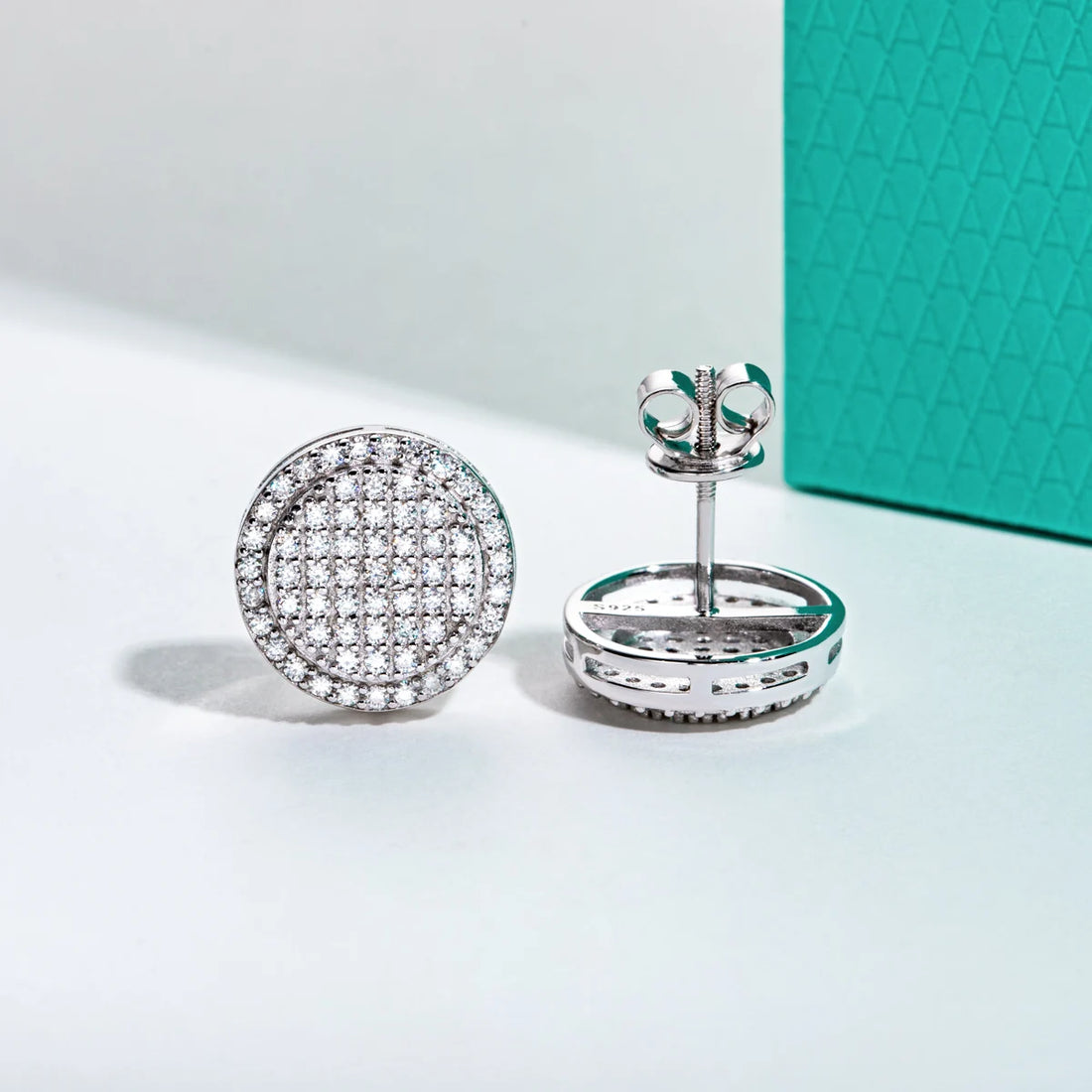 Anujewel 0.7cttw iced out moissanite brincos 925 prata esterlina brinco nova idade em camadas hip hop jóias para homem e mulher