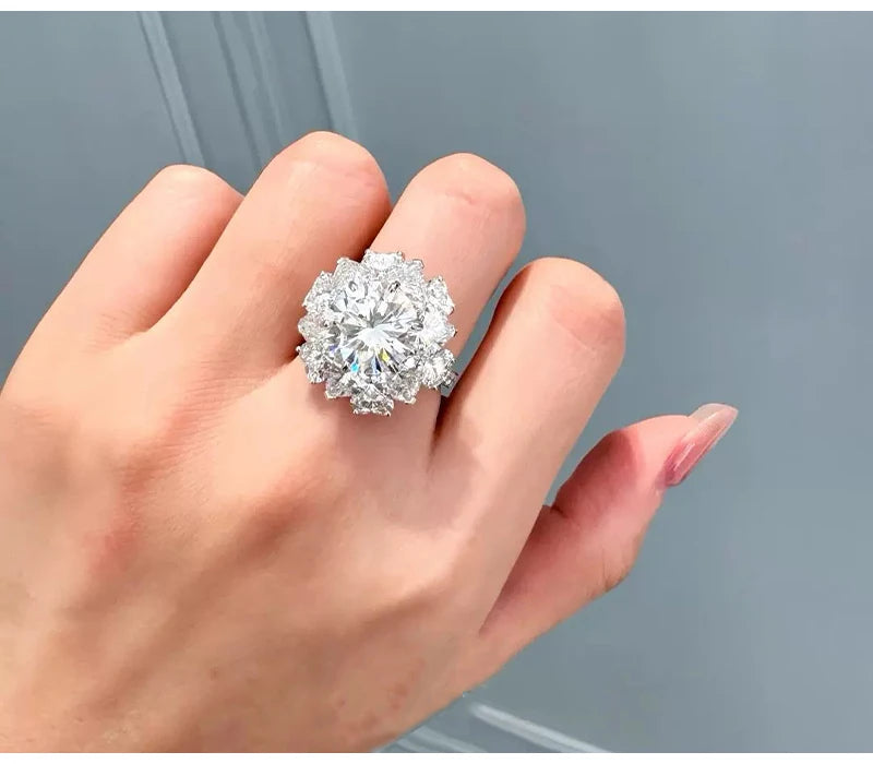 Anel de moissanite So-Bling 5 quilates D cor VVS1 com certificado Gra 925 prata esterlina proposta anel de casamento para joias femininas