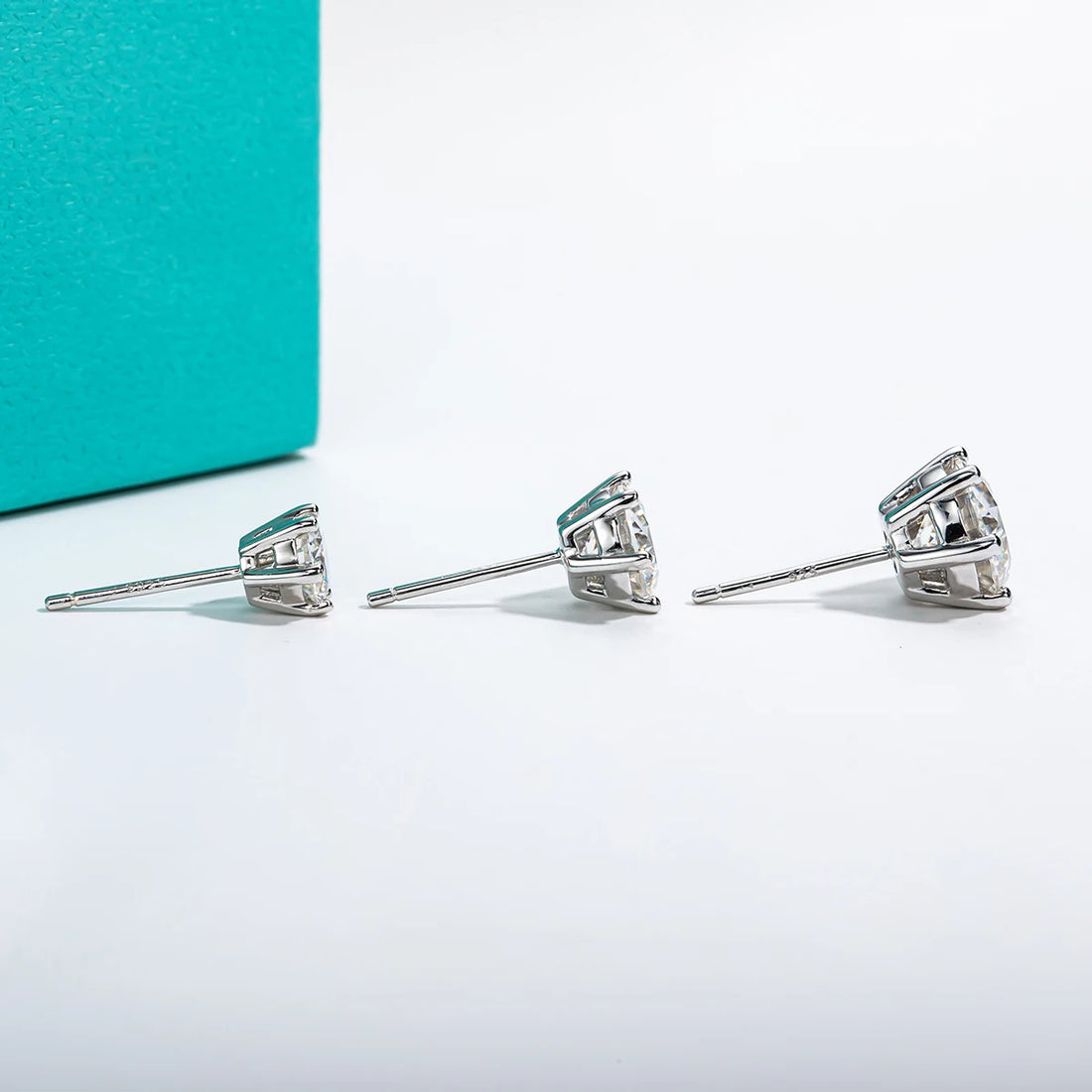 AnuJewel Moissanite Brincos, Jóias Fazendo Suprimentos, Certificado Total de Prata Esterlina 925, 4 2 1ct