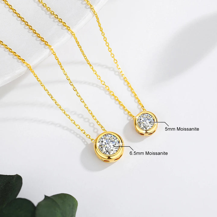 100% real 18k colar de ouro com moisanite 0.5ct d cor vvs1 certificado dubai au750 jóias para presente de casamento feminino atacado