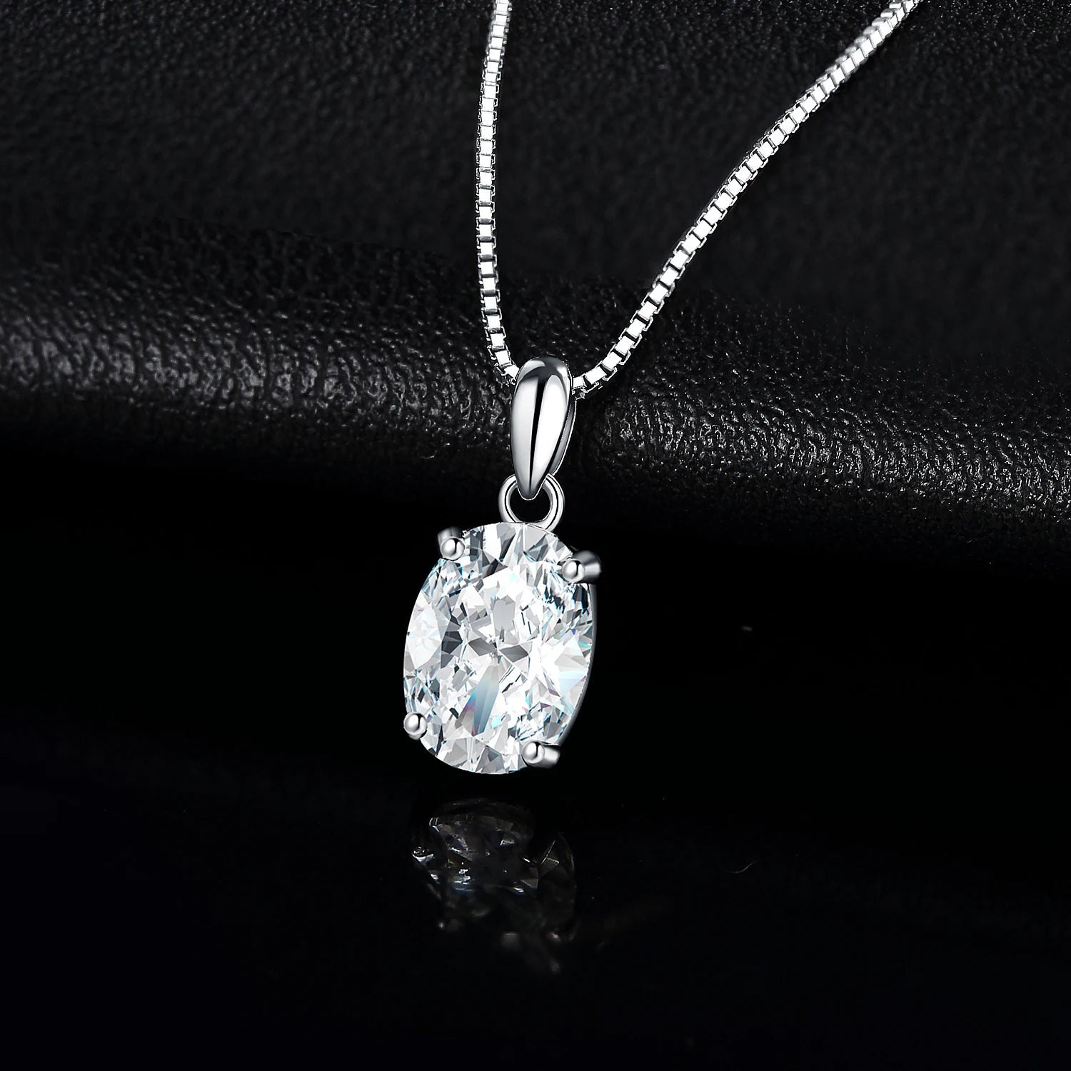Jewelrypalace clássico 1ct oval cz 925 prata esterlina pingente colar para mulher senhora menina sem corrente moda na moda jóias finas