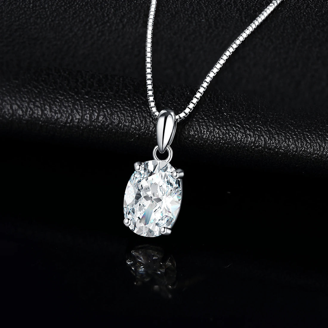 Jewelrypalace clássico 1ct oval cz 925 prata esterlina pingente colar para mulher senhora menina sem corrente moda na moda jóias finas