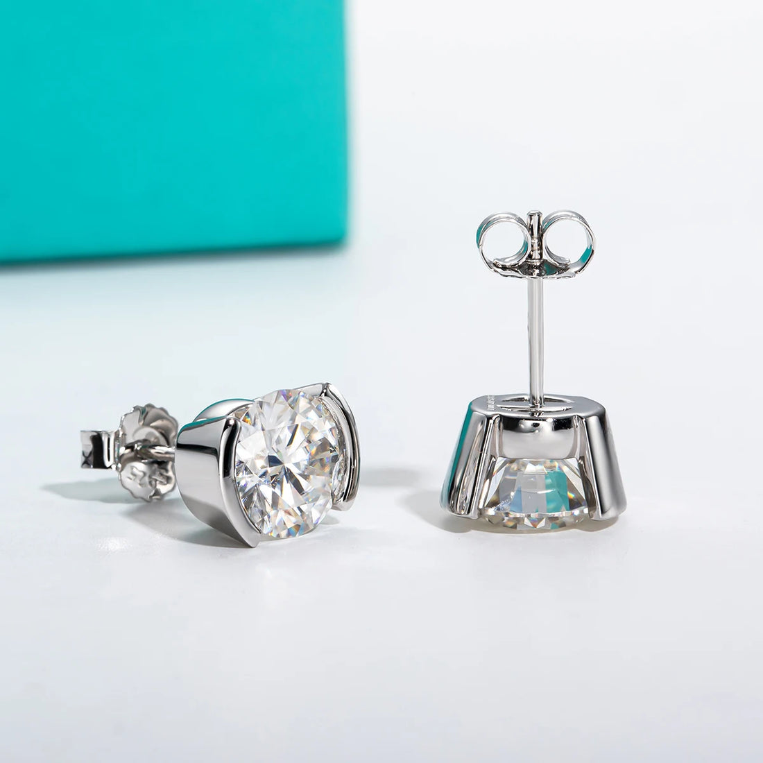 AnuJewel Oval Shape Moissanite Stud Earrings 925 Sterling Silver 18k banhado a ouro Jóias com GRA, 1ct 2ct D Color, Atacado