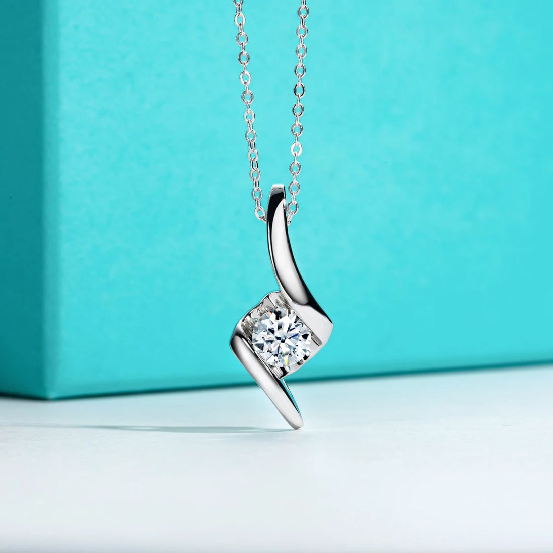 AnuJewel D Cor Moissanite Brincos, Colar De Pingente Banhado A Ouro 18K, 925 Conjunto De Jóias De Prata Esterlina, Conjunto De Jóias De Fábrica