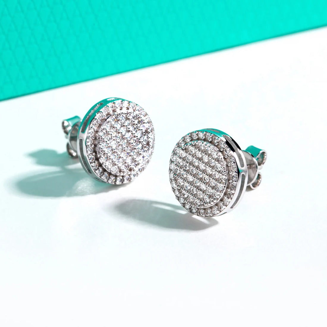 Anujewel 0.7cttw iced out moissanite brincos 925 prata esterlina brinco nova idade em camadas hip hop jóias para homem e mulher