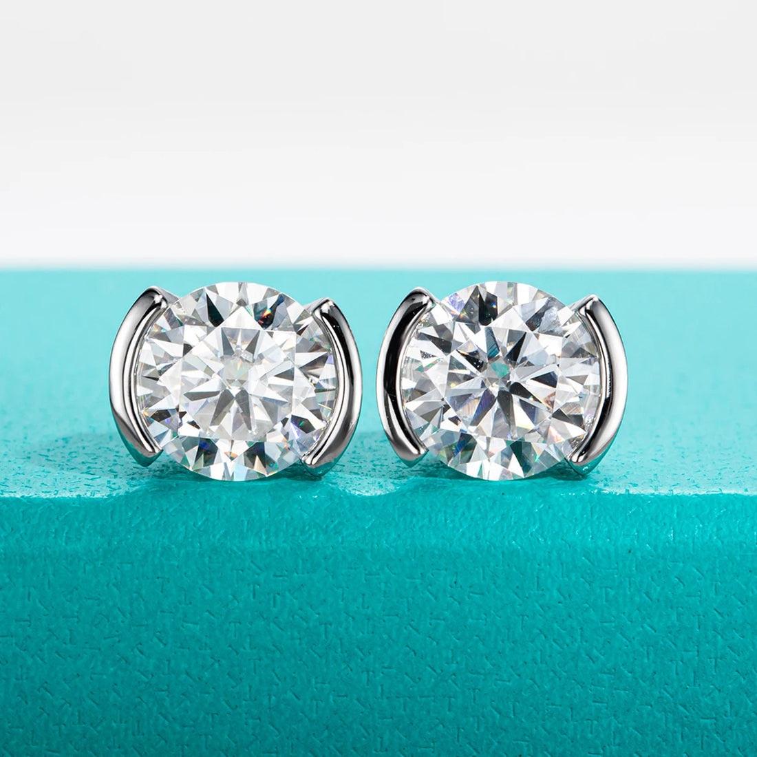 AnuJewel Oval Shape Moissanite Stud Earrings 925 Sterling Silver 18k banhado a ouro Jóias com GRA, 1ct 2ct D Color, Atacado